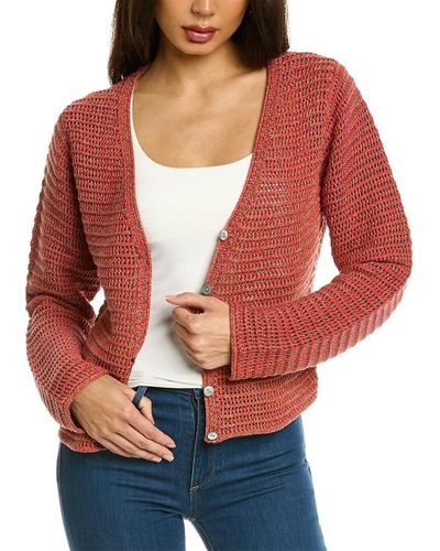 Vince Marled Cardigan - Red