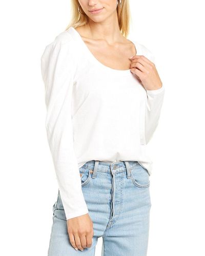 Pam & Gela Puff Sleeve T-shirt - White