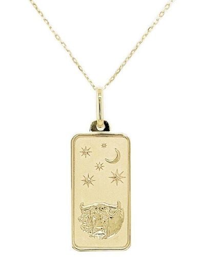Sabrina Designs 14k Taurus Zodiac Necklace - Metallic