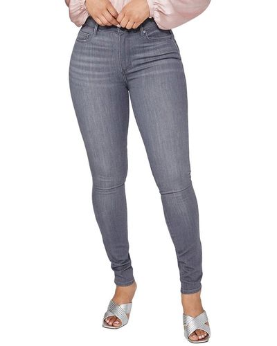 PAIGE Bombshell Gray Area High-rise Ankle Ultra Skinny Jean - Blue