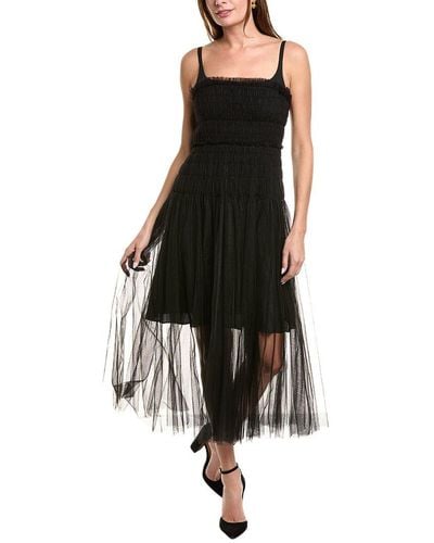 Rebecca Taylor Tulle Maxi Dress - Black