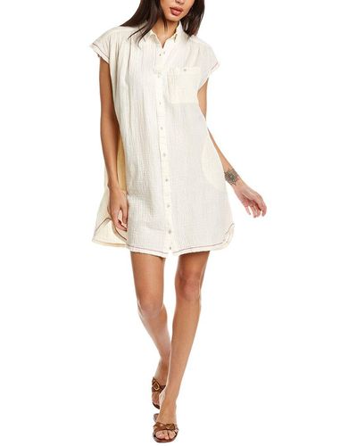 Lilla P Gauze Shirtdress - White