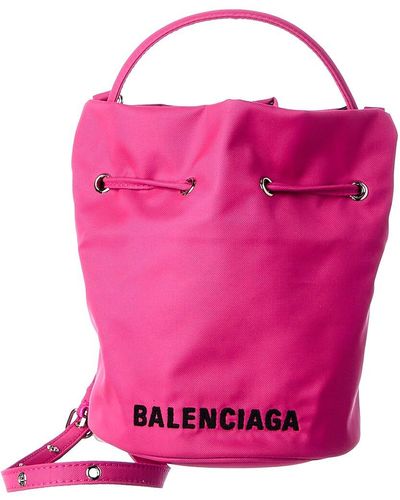 Balenciaga Everyday Wheel Xs Drawstring Bucket Bag - Pink