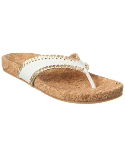 Jack Rogers Thelma Leather Flip Flop - White