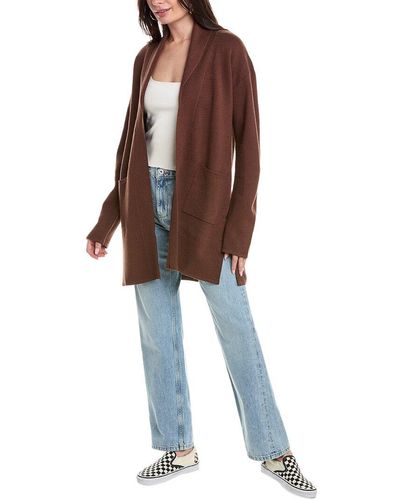 Monrow Supersoft Jumper Knit Cardigan - Brown
