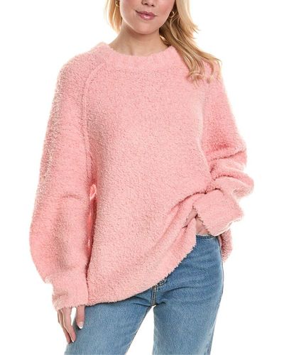 Free People Teddy Wool-blend Sweater Tunic - Pink