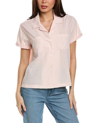 James Perse Cropped Shirt - Red