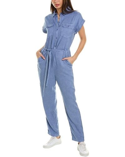 Bella Dahl Patch Pocket Jumpsuit - Blue