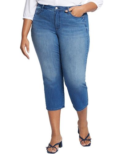 NYDJ Plus Piper Melody Relaxed Crop Jean - Blue