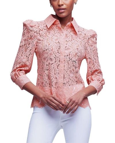 L'Agence Andrea Blouse - Red