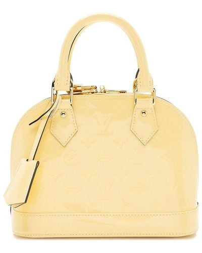 Louis Vuitton Monogram Vernis Leather Alma Bb (Authentic Pre-Owned) - Yellow