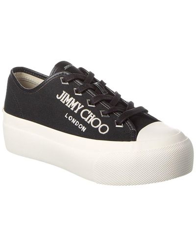 Jimmy Choo Palma Maxi/f Canvas Sneaker - Black
