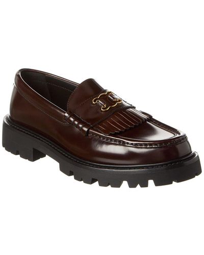 CELINE 26S LOAFER IN DARK CHOCOLATE BROWN CALFSKIN