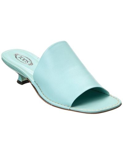 Tod's Leather Sandal - Blue