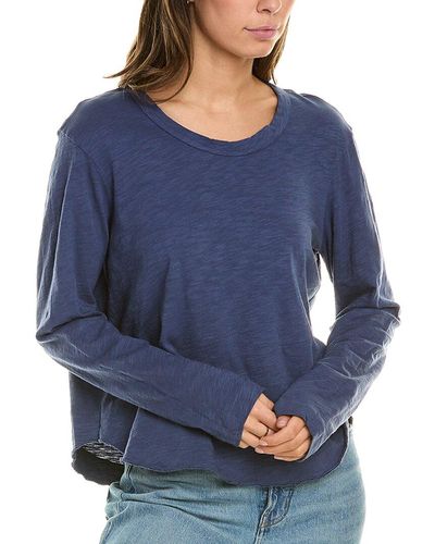 Wilt Boxy Shirttail T-shirt - Blue