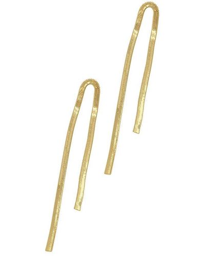 Adornia 14k Rose Gold Plated Statement Earrings - White