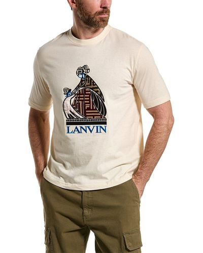 Lanvin Applique Front T-shirt - Natural