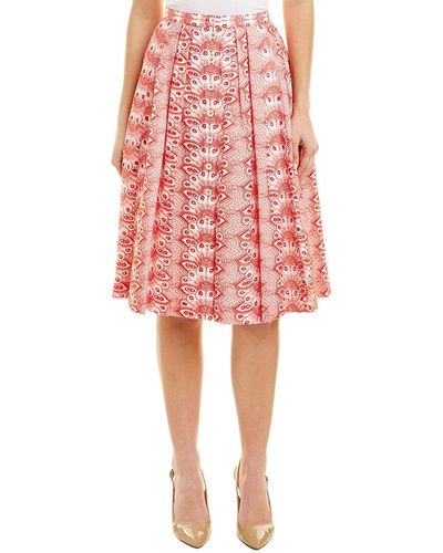 Brooks Brothers Embroidered A-line Skirt