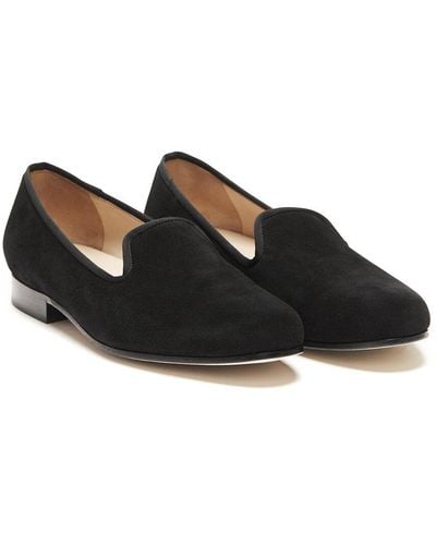 L'Agence Amelie Suede & Leather Loafer - Black