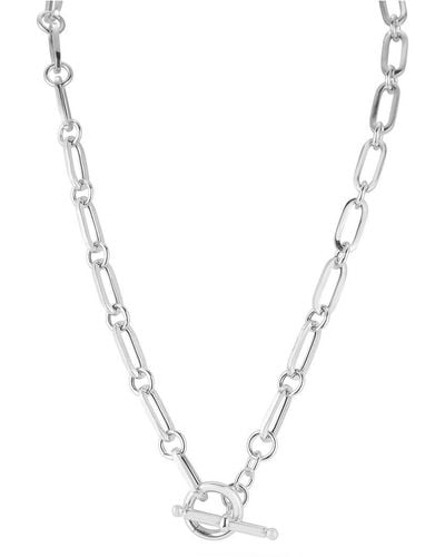 Chloe and Madison Link Toggle Necklace - Metallic