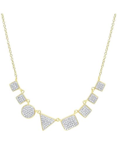 Meira T 14k 0.48 Ct. Tw. Diamond Geometric Necklace - Metallic