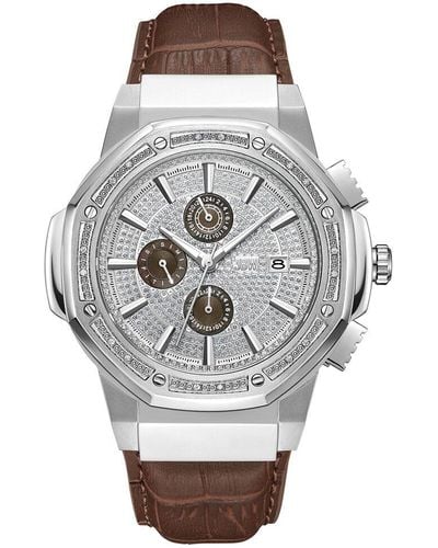 JBW Unisex Saxon Diamond Watch - Grey
