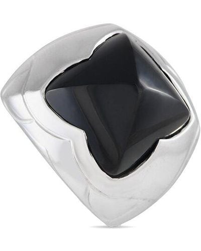 BVLGARI 18K Onyx Pyramide Ring (Authentic Pre-Owned) - Multicolour