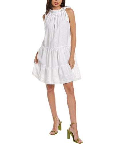 Ulla Johnson Tiered Linen A-line Dress - White
