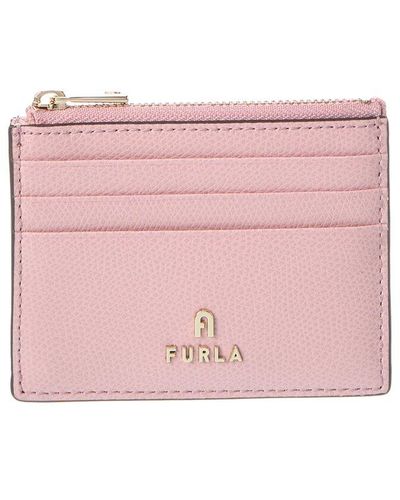 Furla Camelia Small Leather Zipped Card Case - Pink