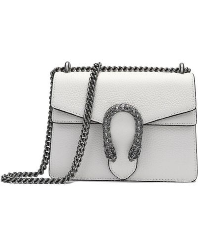 Tiffany & Fred Paris Pebbled Leather Crossbody - White