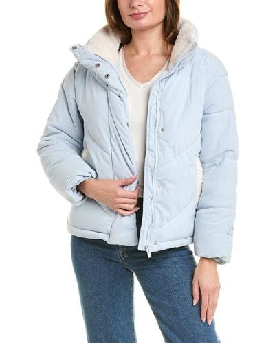 Hurley Fairsky Quilted Corduroy Puffer Jacket - Blue