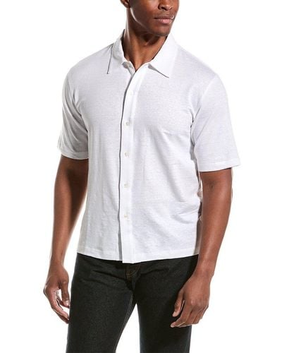 Theory Ryder Linen-blend Shirt - White