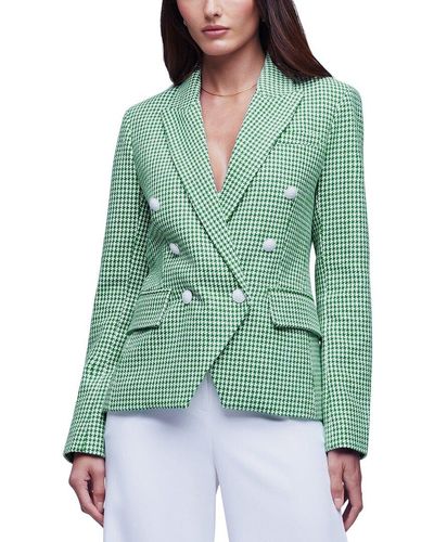 L'Agence Kenzie Wool-blend Blazer - Green