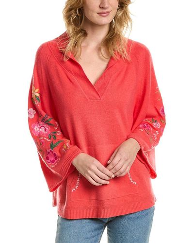 Johnny Was Sedona Wool & Cashmere-blend Sweater - Red
