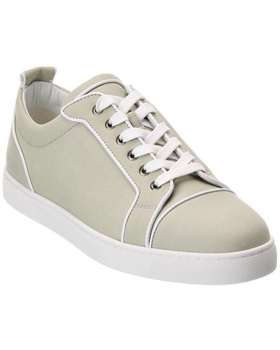 Christian Louboutin Adolon Junior Canvas & Leather Platform Sneaker - White