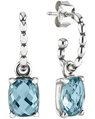 PANDORA Silver Blue Topaz Earrings