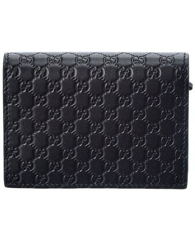 Gucci GG Leather Bifold Wallet - Black
