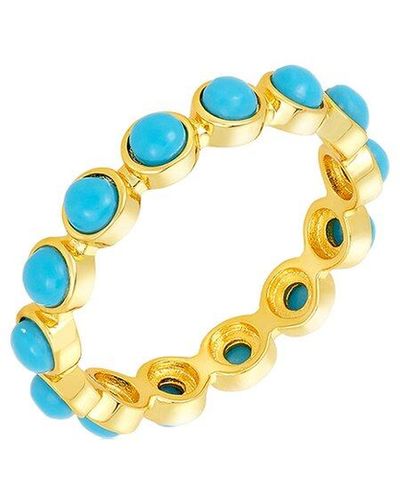 Adornia 14k Plated Eternity Ring - Blue