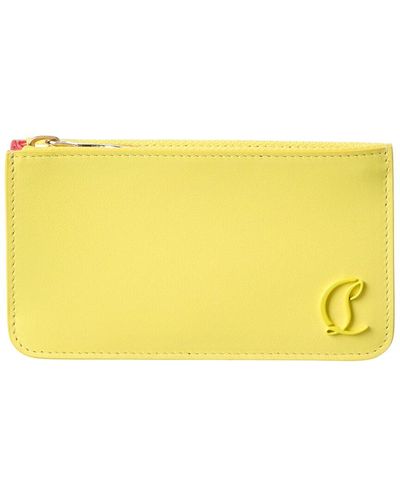 Christian Louboutin Loubi54 Leather Card Holder - Yellow