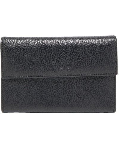 Gucci Leather French Wallet (Authentic Pre-Owned) - Black