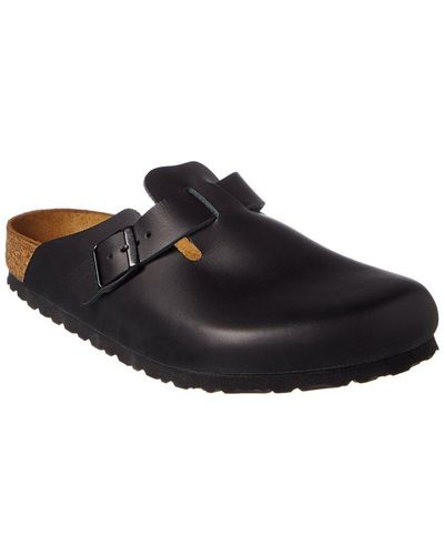 Birkenstock Boston Leather Clog - Black