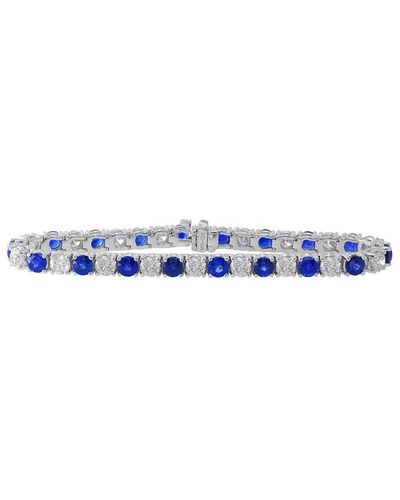 Diana M. Jewels Fine Jewelry 18k 17.11 Ct. Tw. Diamond & Sapphire Bracelet - Blue