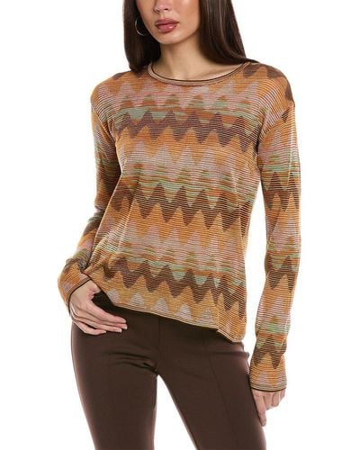 M Missoni Wool-blend Sweater - Brown