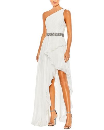 Mac Duggal Asymmetrical Gown - White