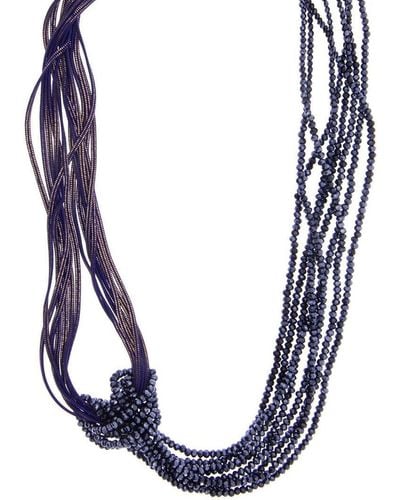 Saachi Knotted Layered Necklace - Blue