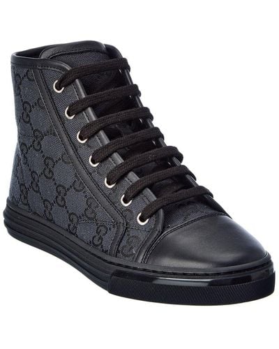 Gucci GG Canvas & Leather High-top Sneaker - Black