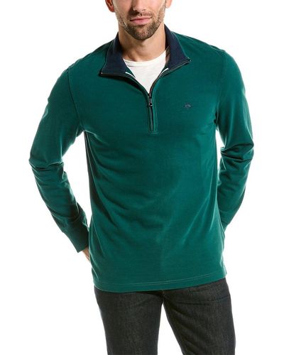 Brooks Brothers 1/2-zip Mock Pullover - Green