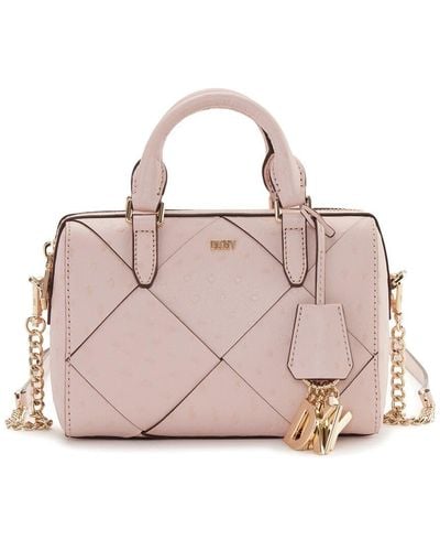 DKNY Paige Small Leather Duffel Bag - Pink