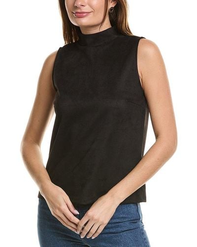 Tahari Mockneck Top - Black