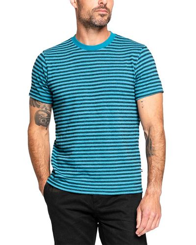 Sol Angeles Charcoal Stripe Crew Shirt - Blue